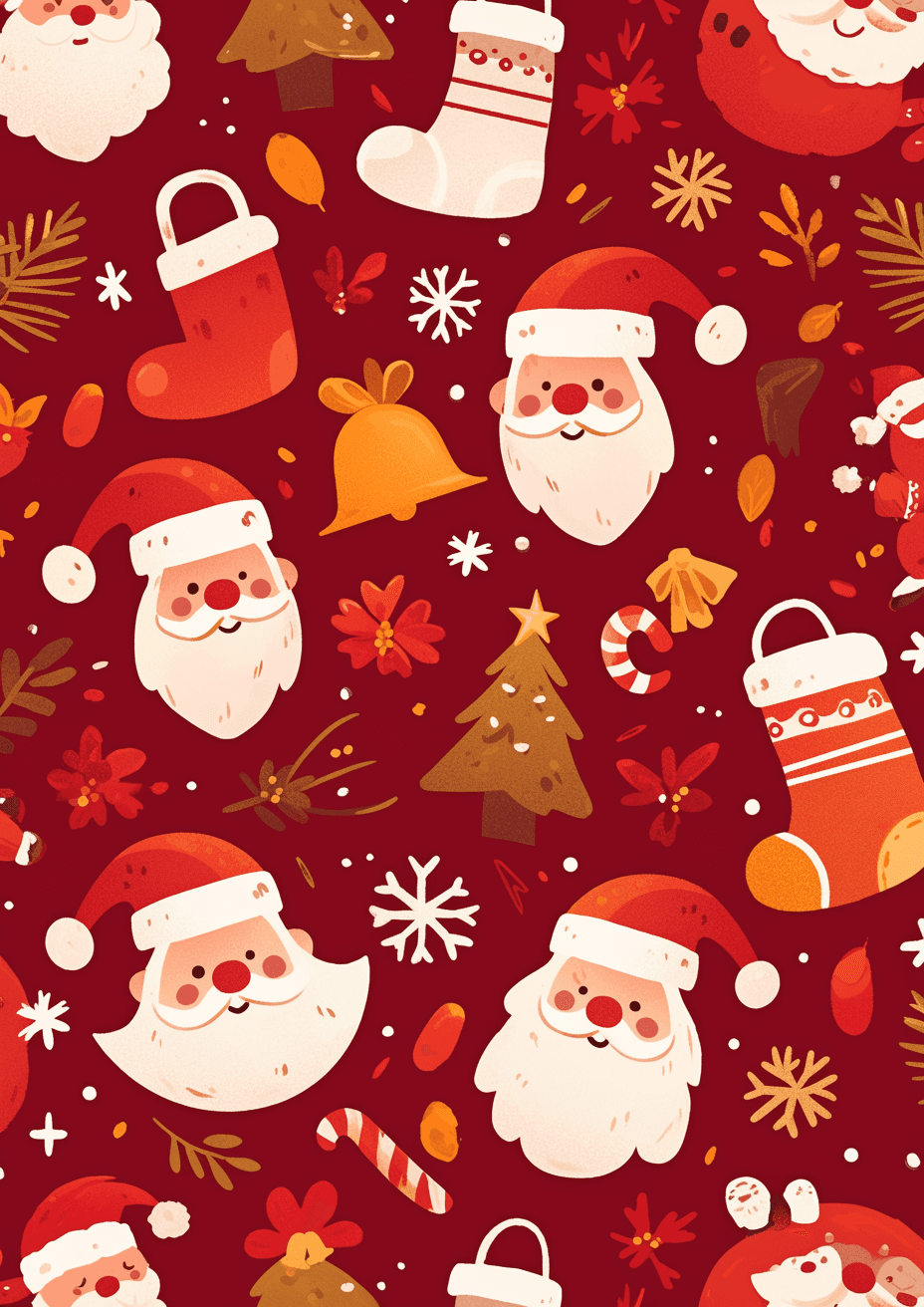 Christmas Santa Carnival original repeating artwork