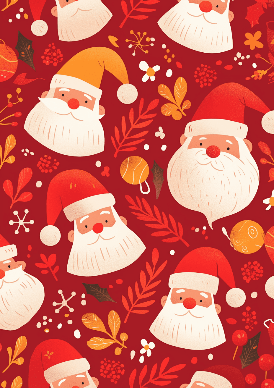 Christmas Santa Groove original repeating artwork