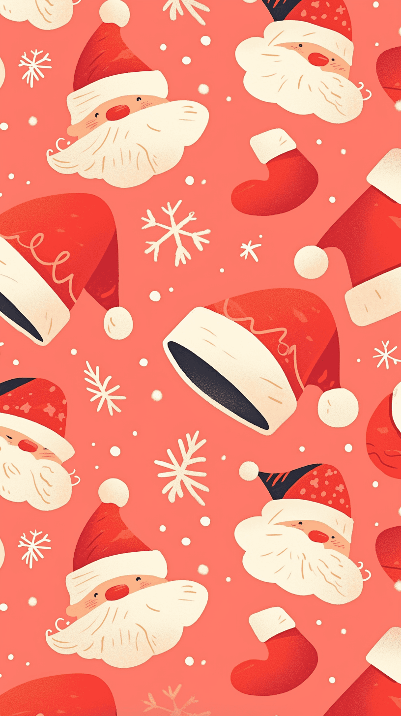 Christmas Santa Buzz original repeating artwork