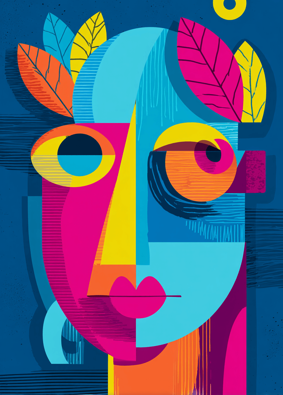 Figure Hue original repeating artwork