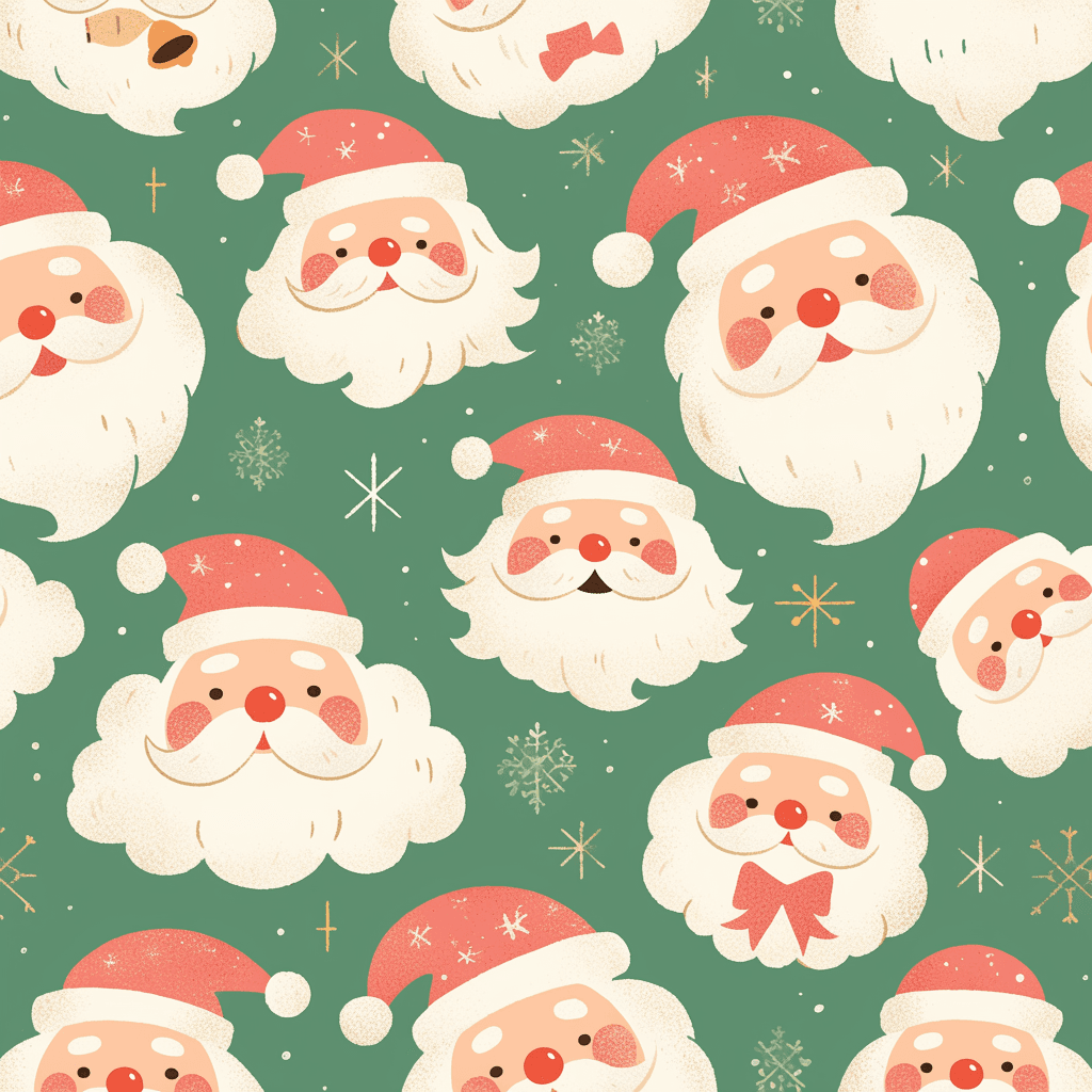 Christmas Santa Bright original repeating artwork