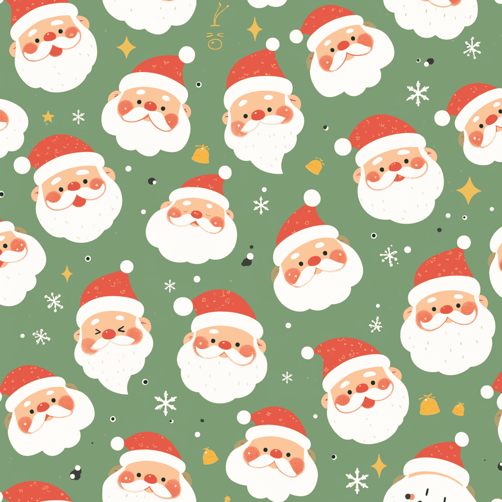 Christmas Santa Parade original repeating artwork