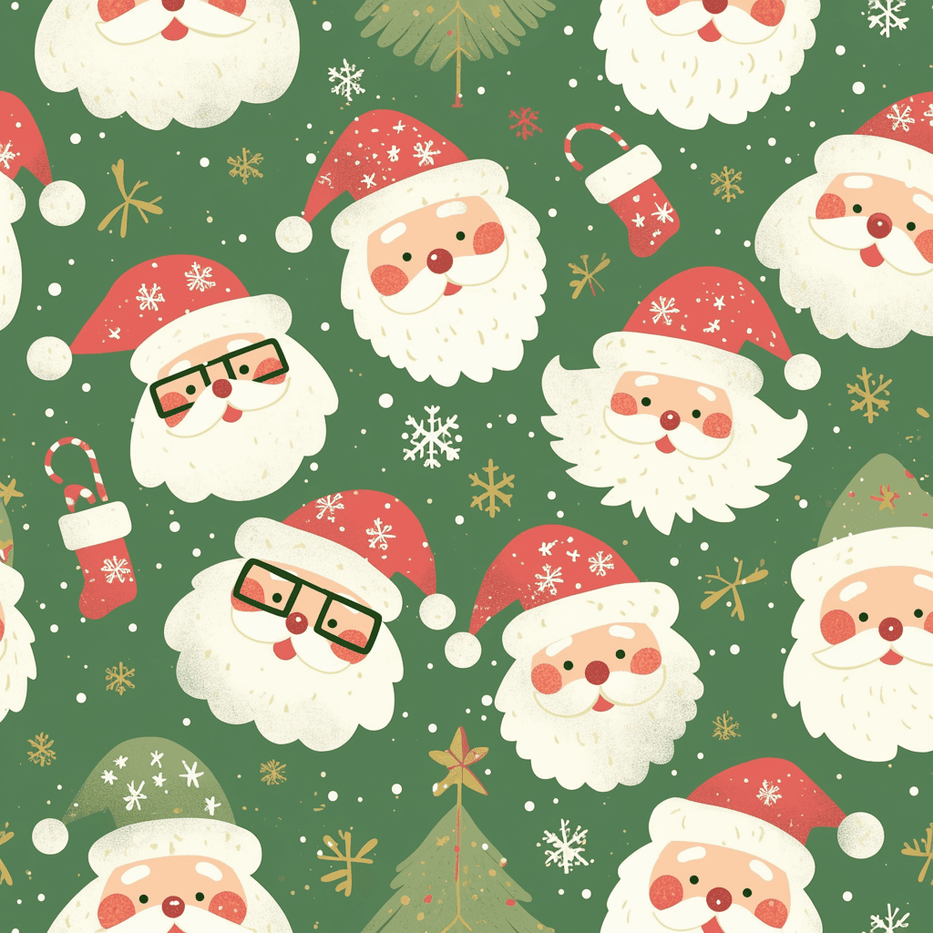Christmas Santa Show original repeating artwork