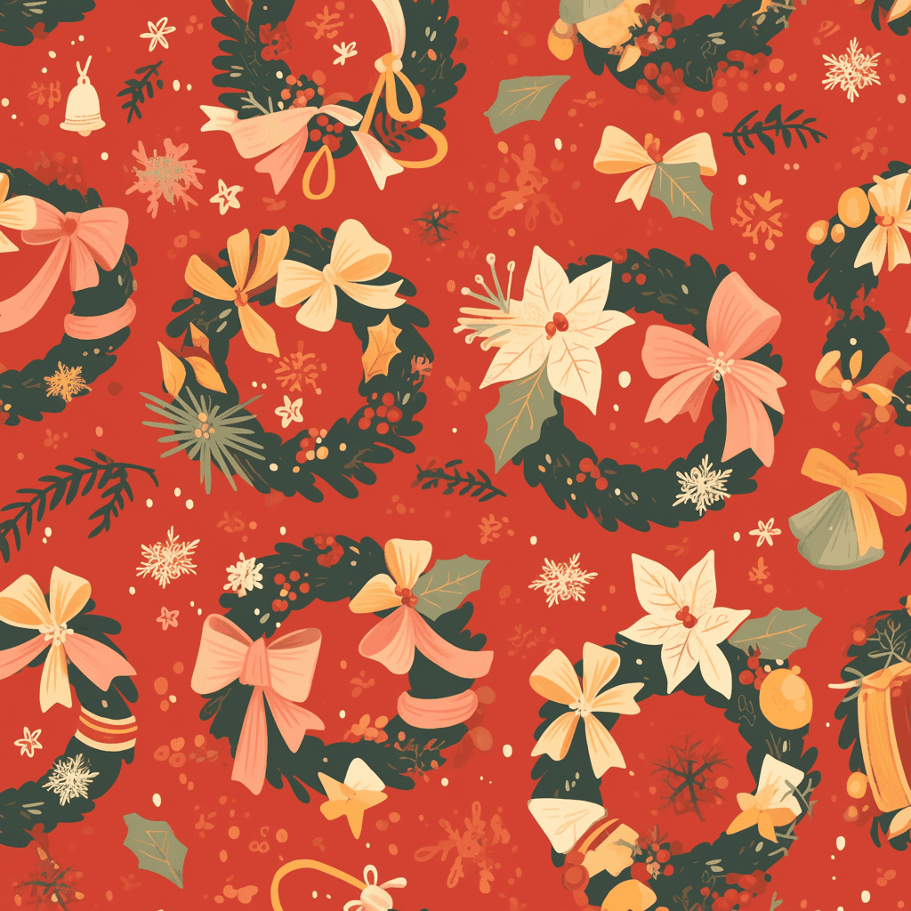 Christmas Label original repeating artwork
