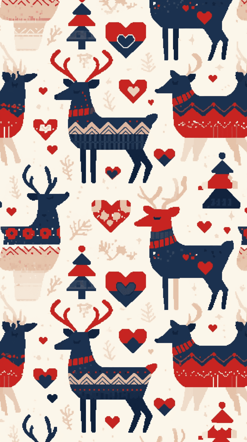 Christmas Reindeer Blast original repeating artwork