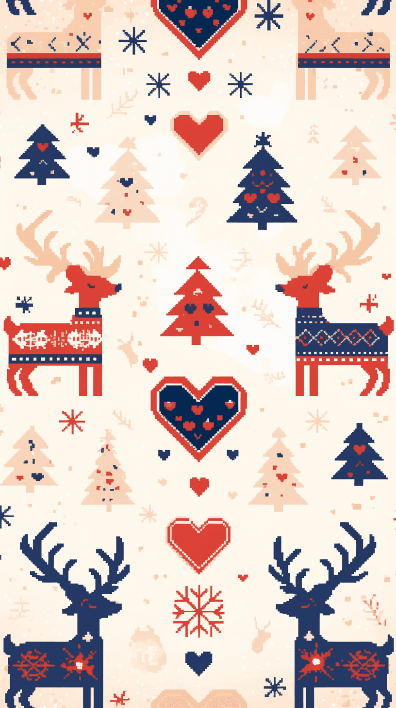 Christmas Reindeer Hue original repeating artwork