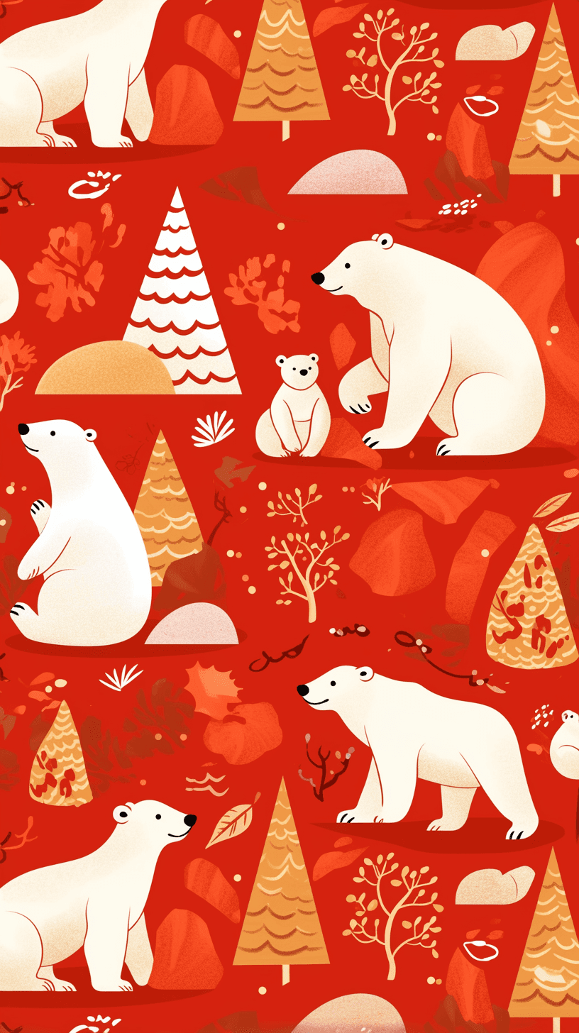 Christmas Animals Mono original repeating artwork