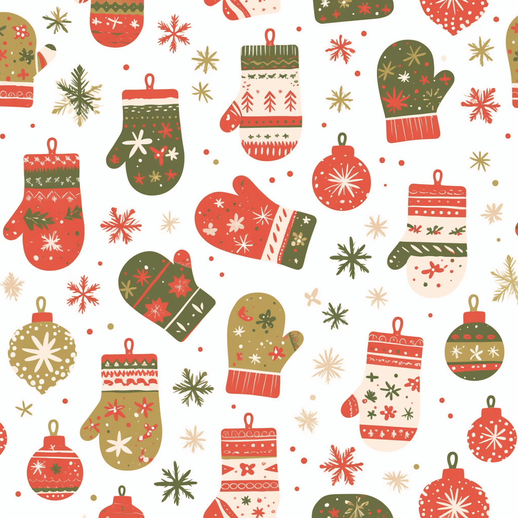 Christmas Hand original repeating artwork