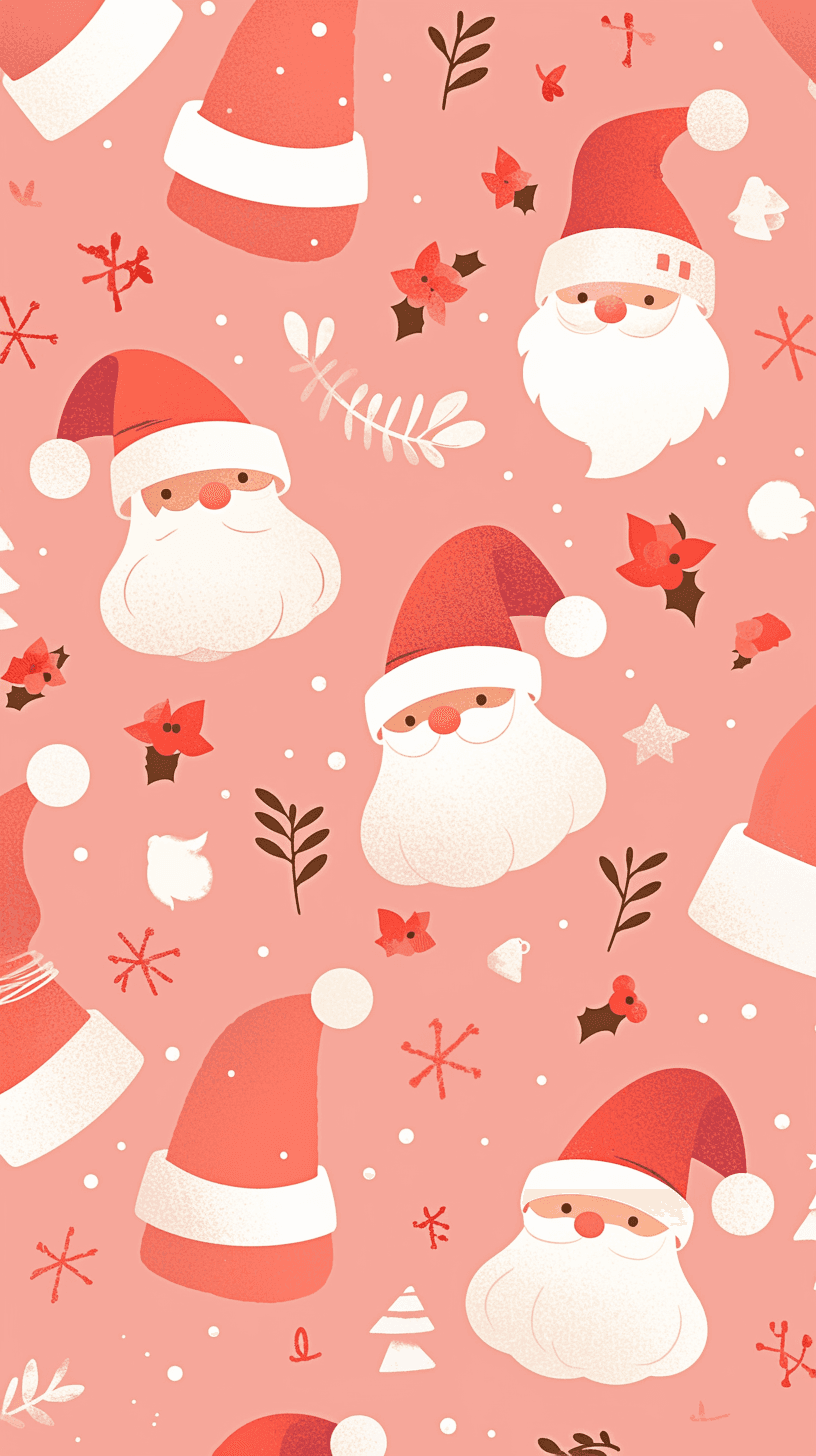 Christmas Santa Daybreak original repeating artwork