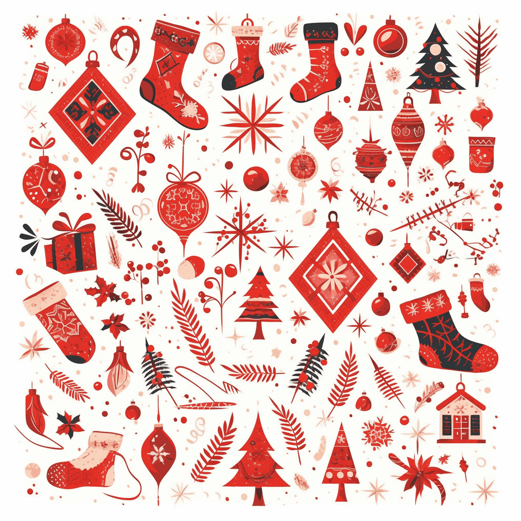 Christmas Shine On original repeating artwork