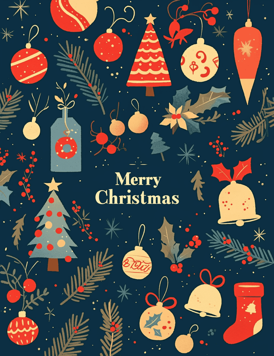 Christmas Harbor original repeating artwork