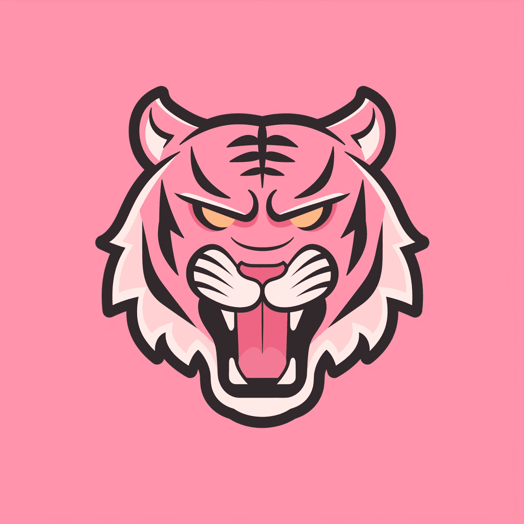 Tiger Head Carnival original repeating artwork