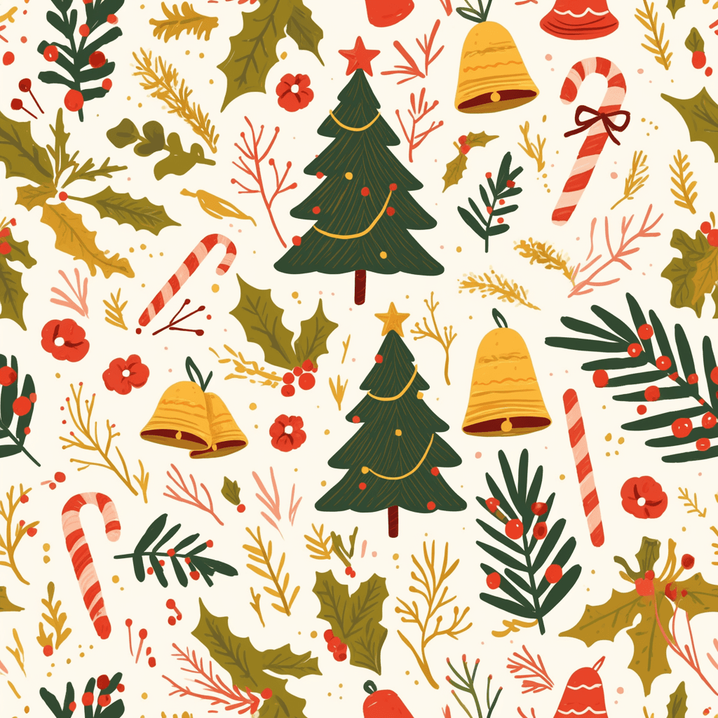 Christmas Trail original repeating artwork