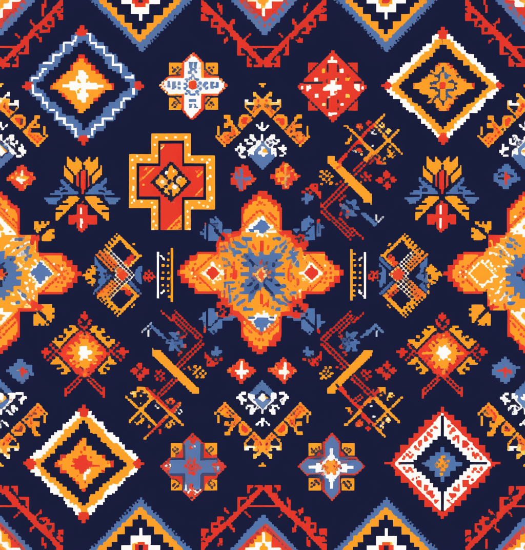 Retro Design Shine On original repeating artwork