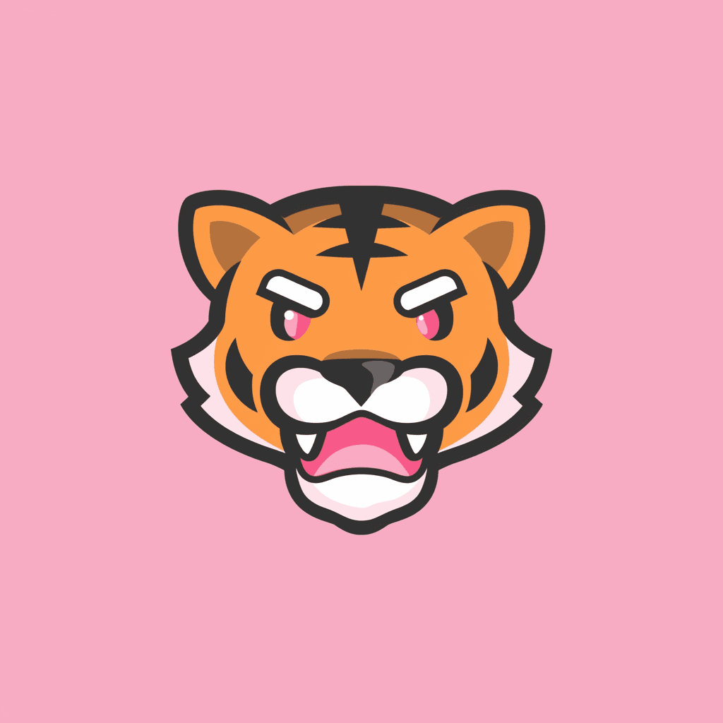 Tiger Head Pop original repeating artwork