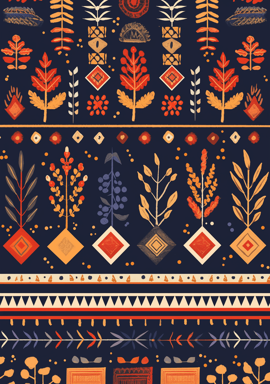 Retro Ornament Press original repeating artwork