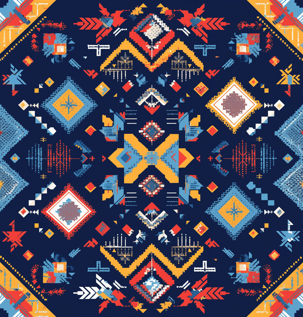 Retro Ornament Run original repeating artwork