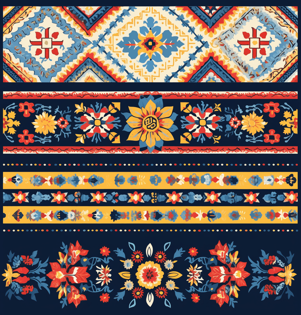 Retro Ornament Show original repeating artwork