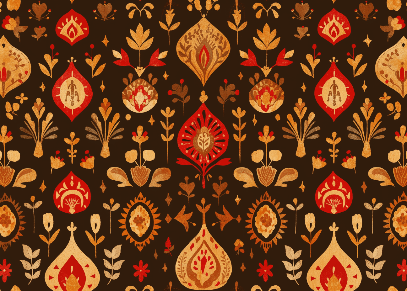 Retro Ornament Burst original repeating artwork