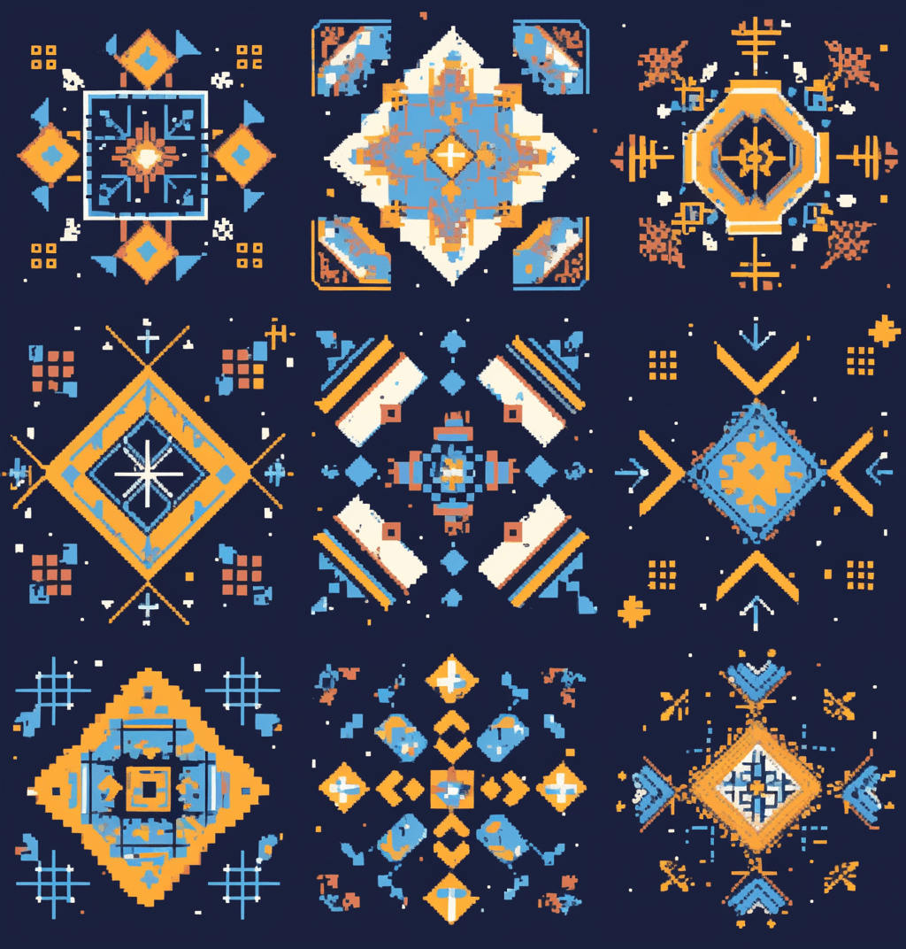 Retro Ornament Loop original repeating artwork