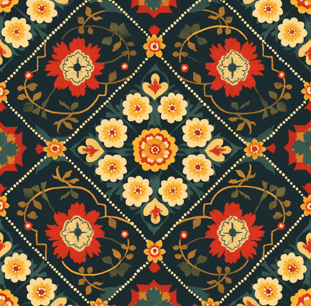 Retro Design Road original repeating artwork