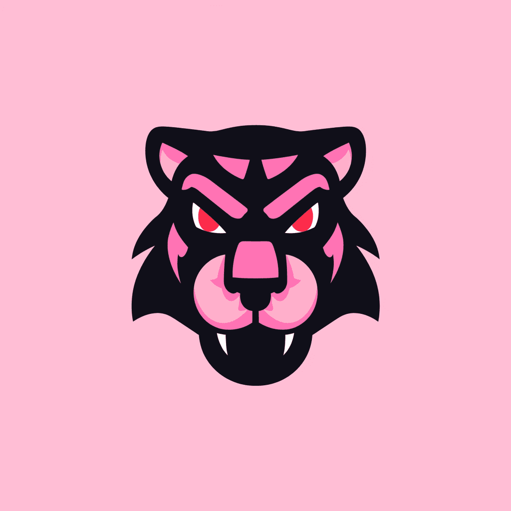Tiger Head Party original repeating artwork