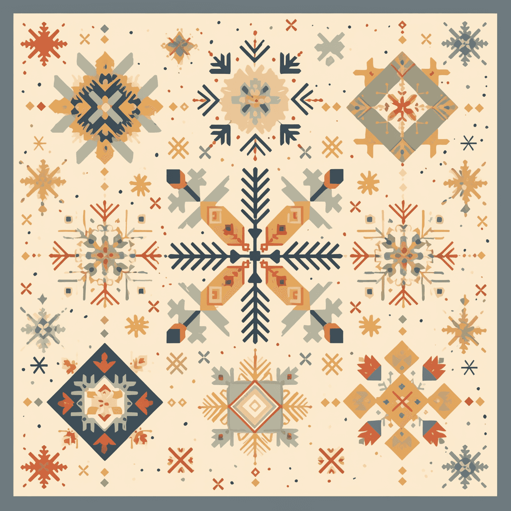 Retro Ornament Fair original repeating artwork