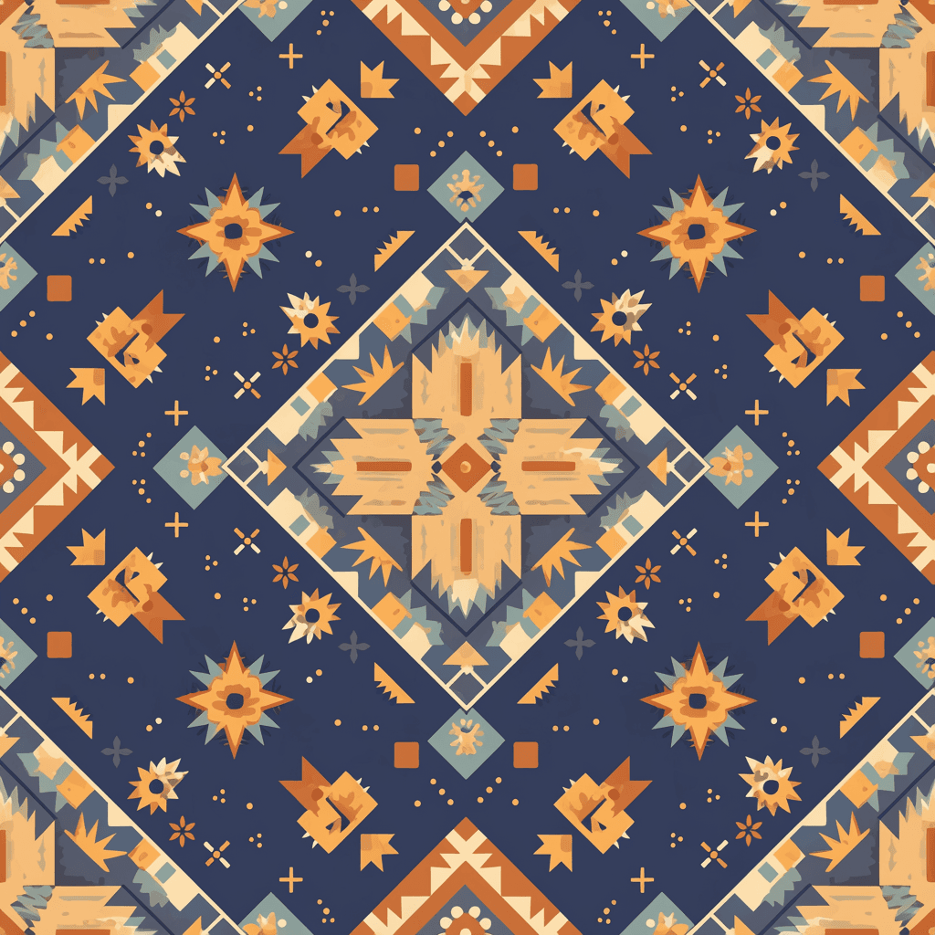 Retro Ornament Uptown original repeating artwork