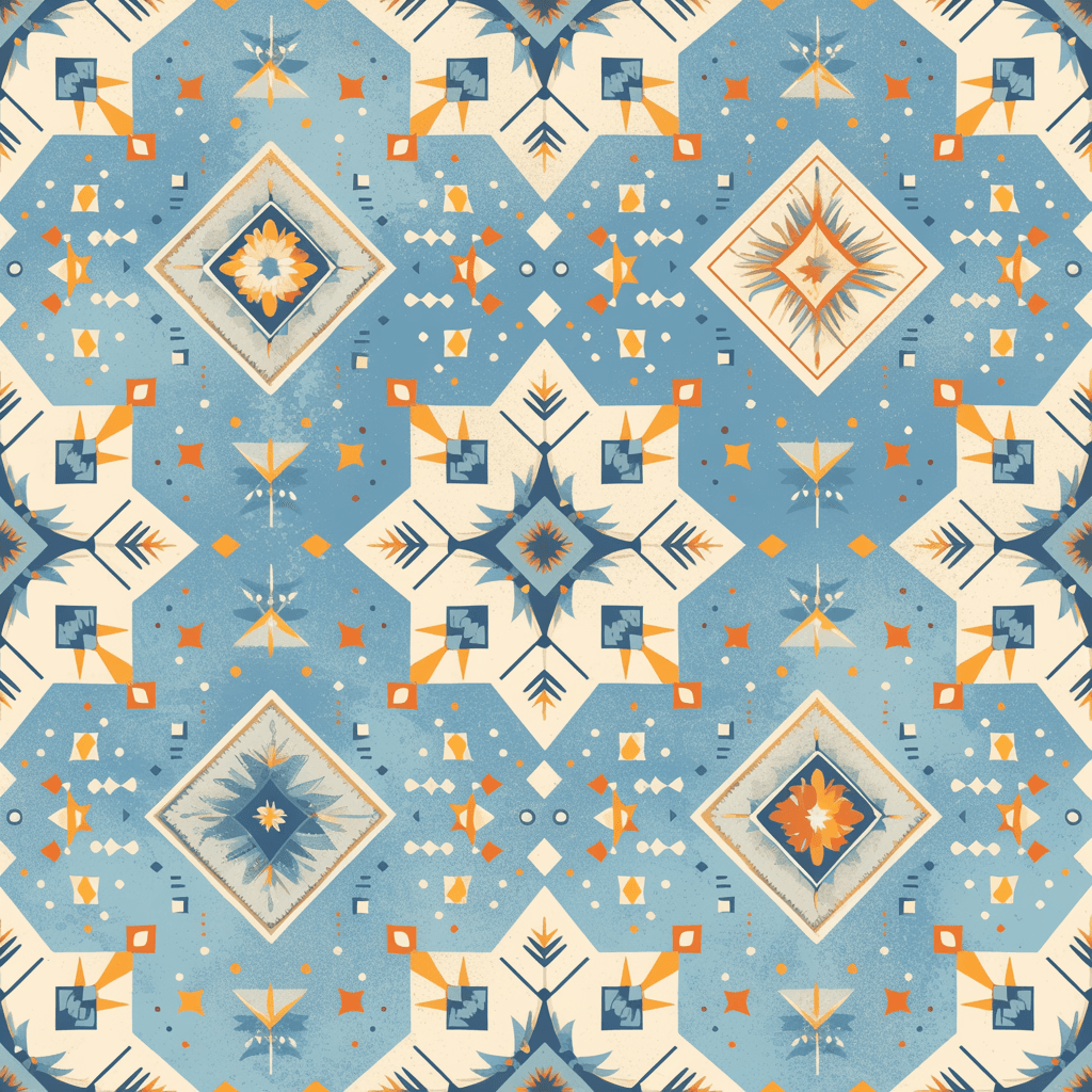 Retro Ornament Autumn original repeating artwork