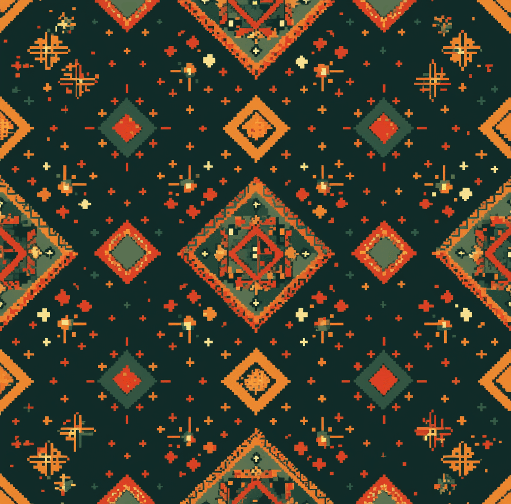 Retro Ornament Tribe original repeating artwork