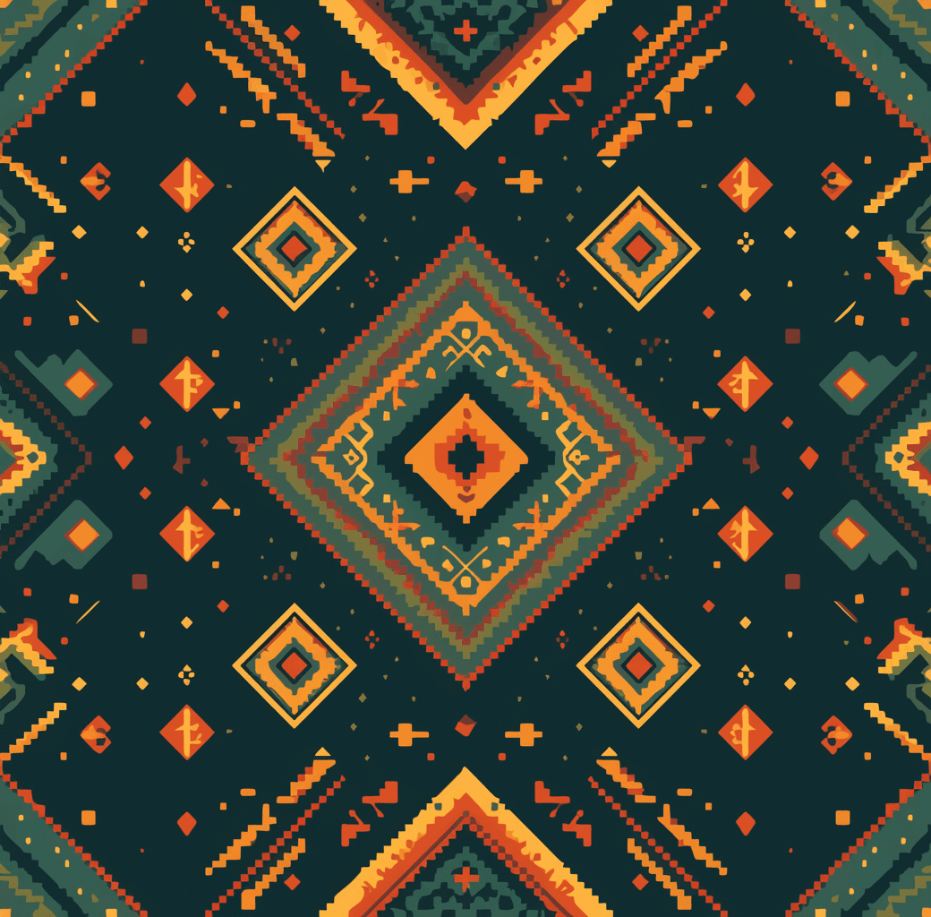 Retro Ornament Twilight original repeating artwork