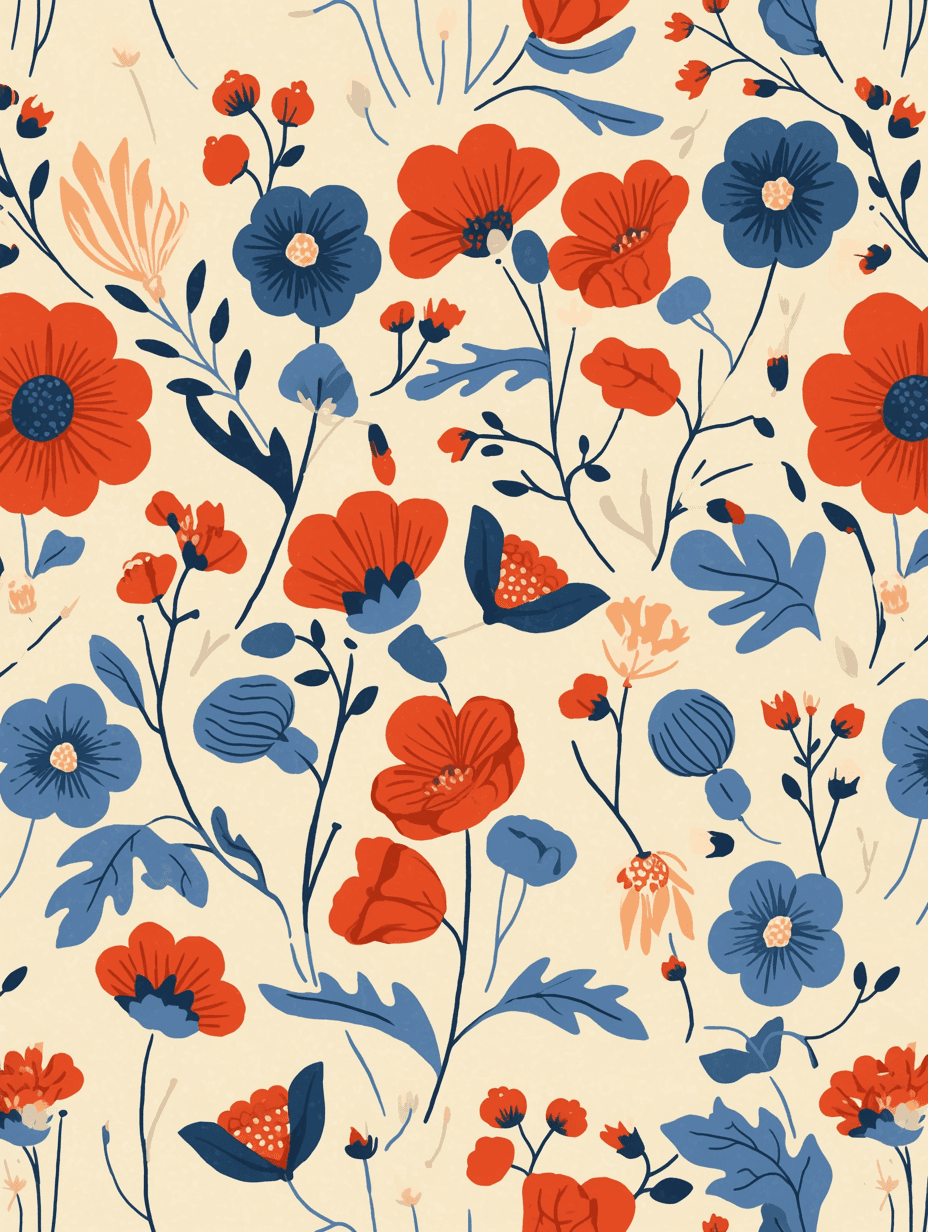 Retro Design Flow original repeating artwork