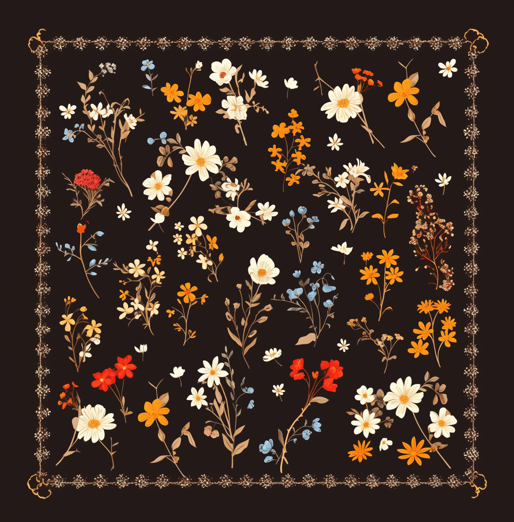 Retro Ornament Midnight original repeating artwork