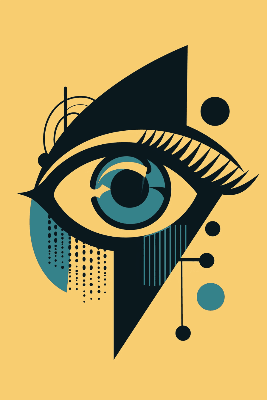 Eye Label original repeating artwork