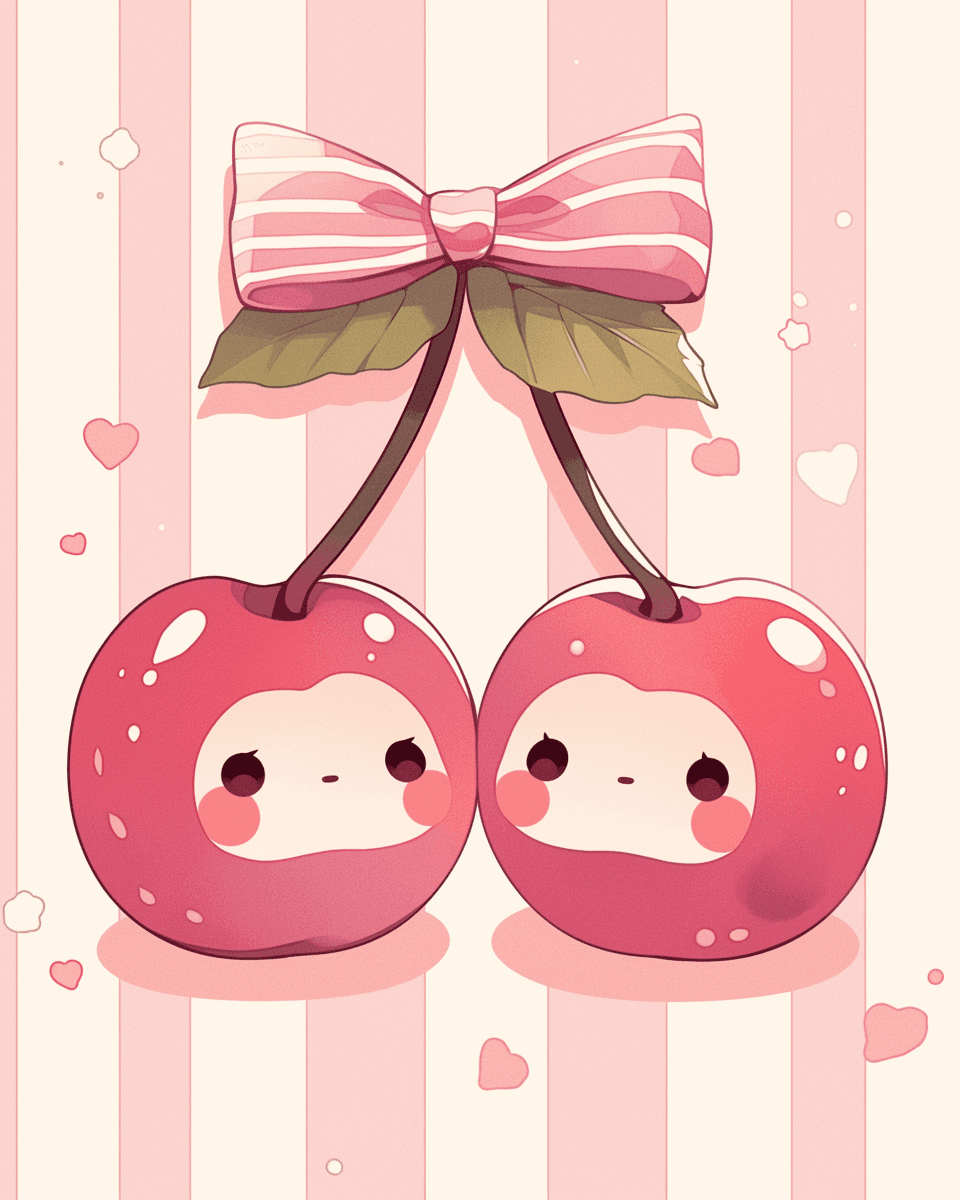 Cherry Grow original repeating artwork