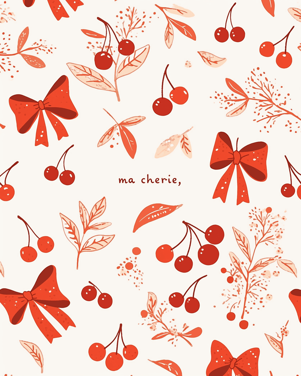 Sweet Cool Bow Party original repeating artwork