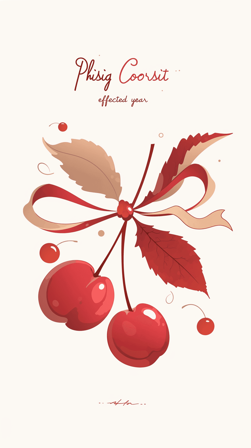 Cherry Beats original repeating artwork