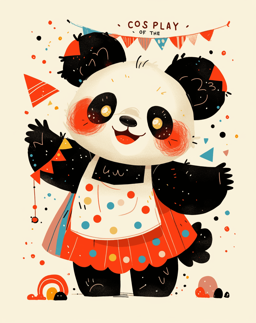 Sweet Cool Panda original repeating artwork