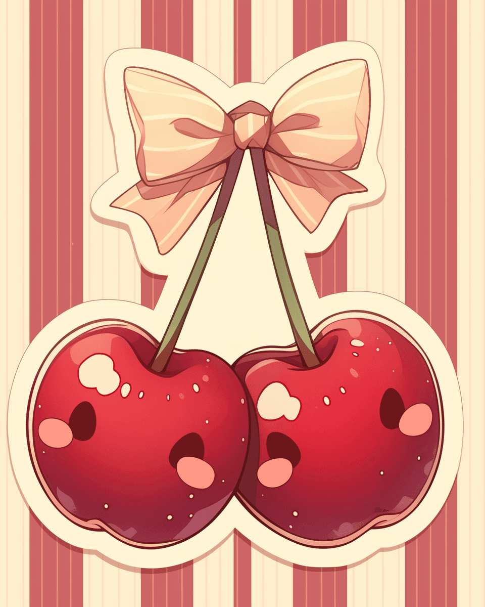 Cherry Winter original repeating artwork