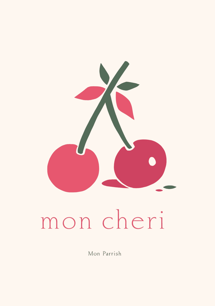 Cherry Ride original repeating artwork