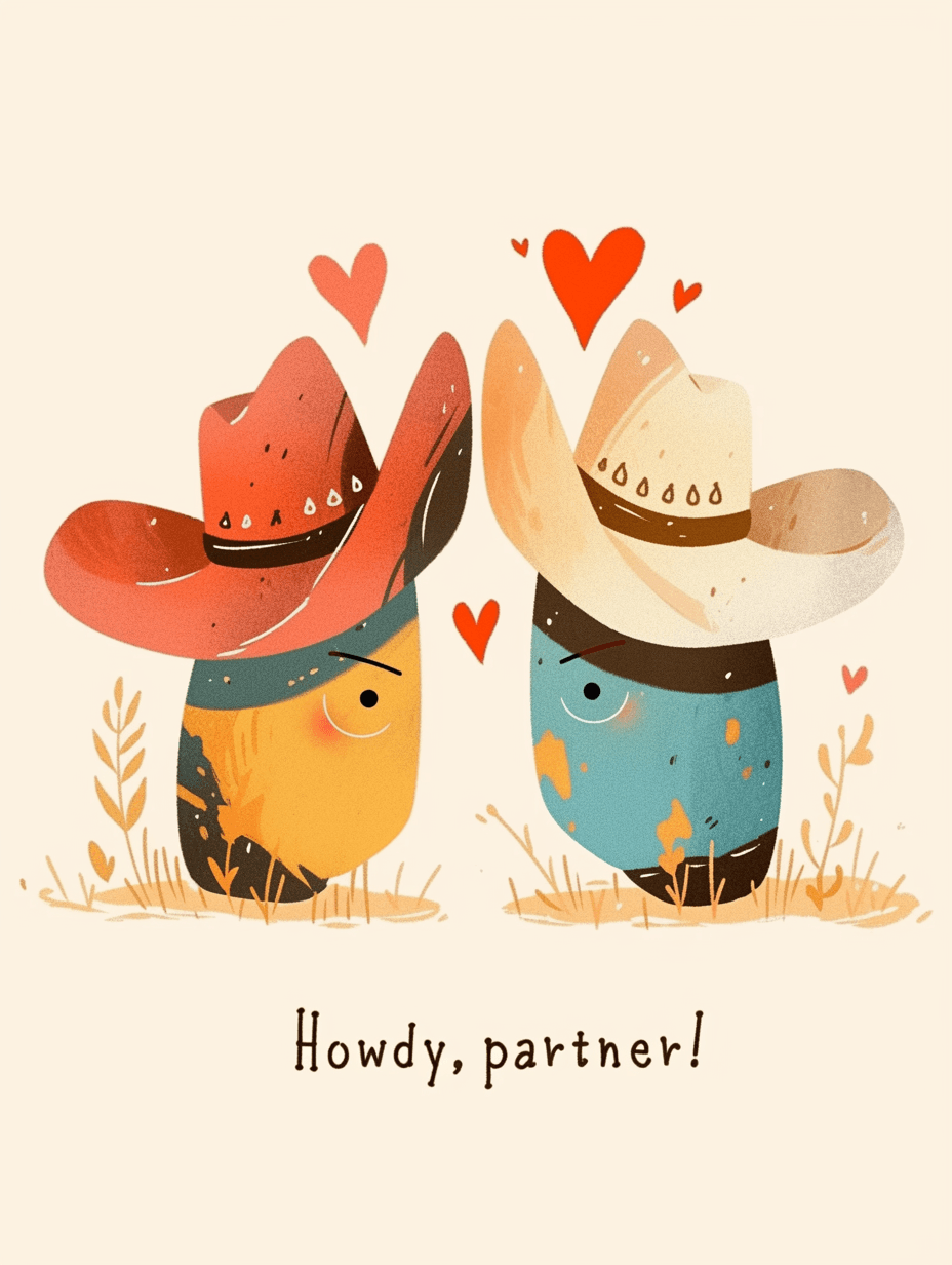 Sweet Cool Hat Groove original repeating artwork