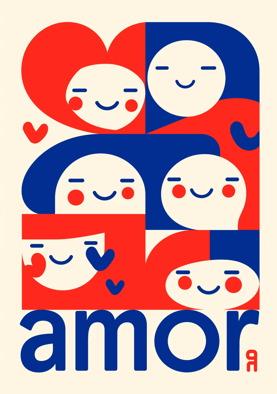 Sweet Cool Heart Pop original repeating artwork