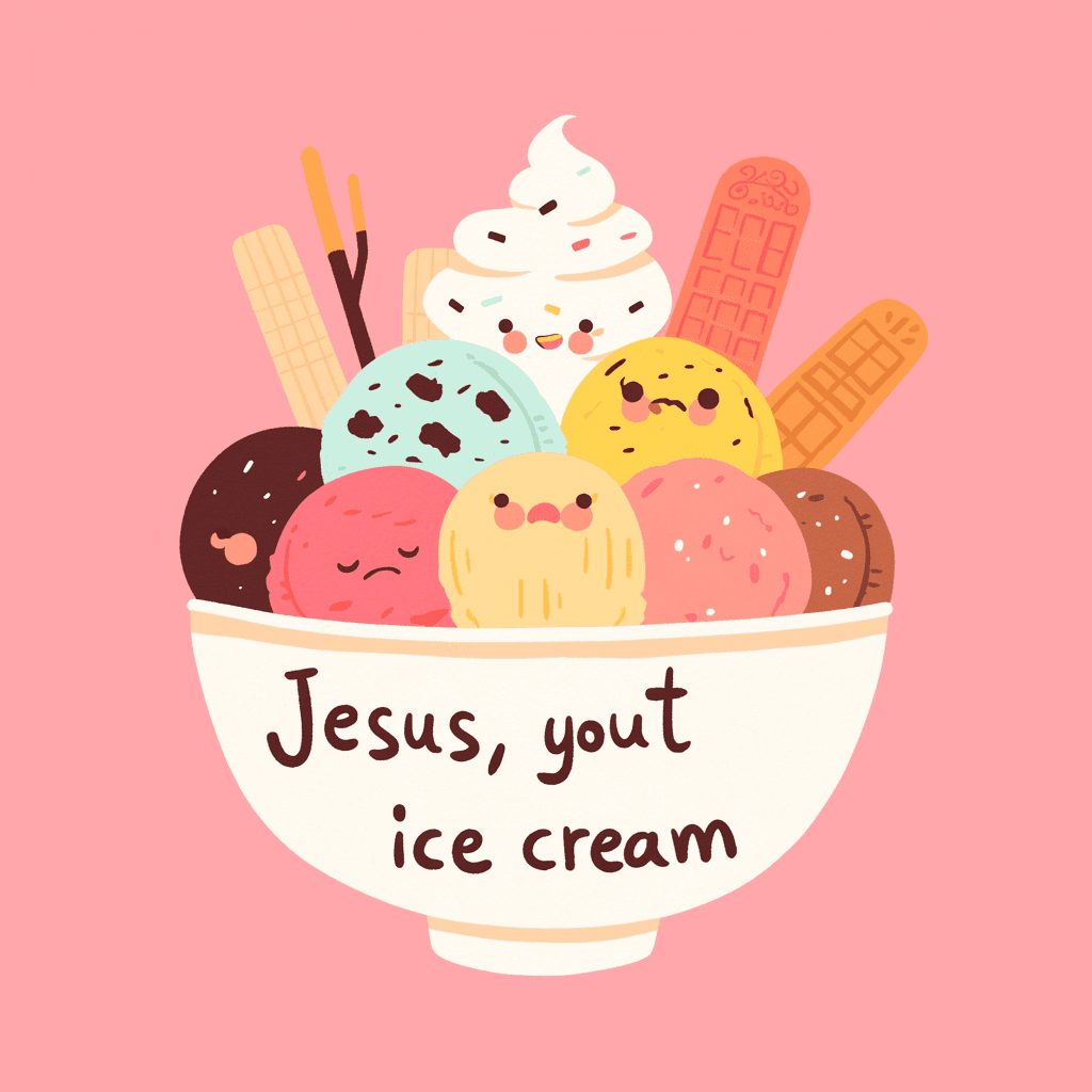 Sweet Cool Ice Cream Squad original repeating artwork