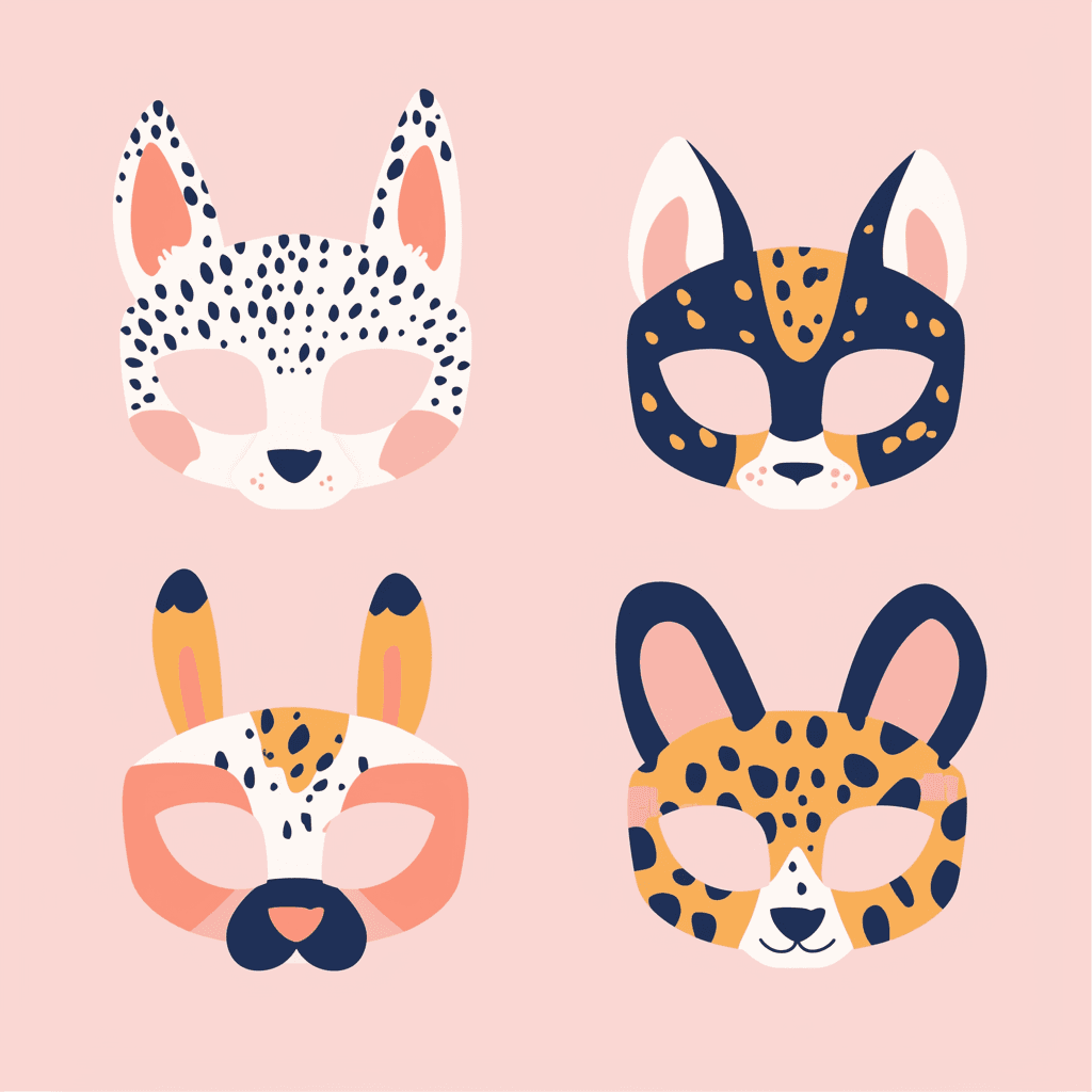 Mask Squad original repeating artwork