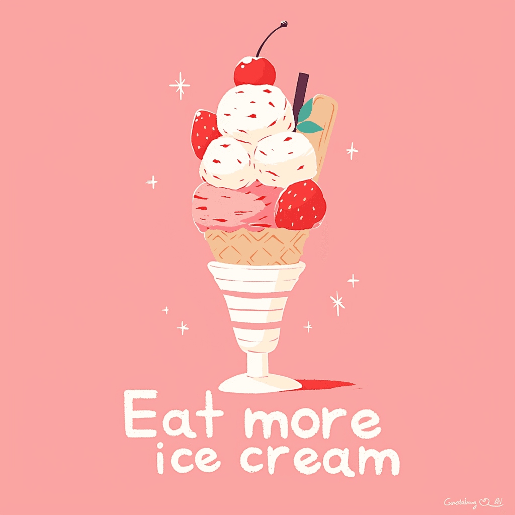 Sweet Cool Ice Cream Crew original repeating artwork
