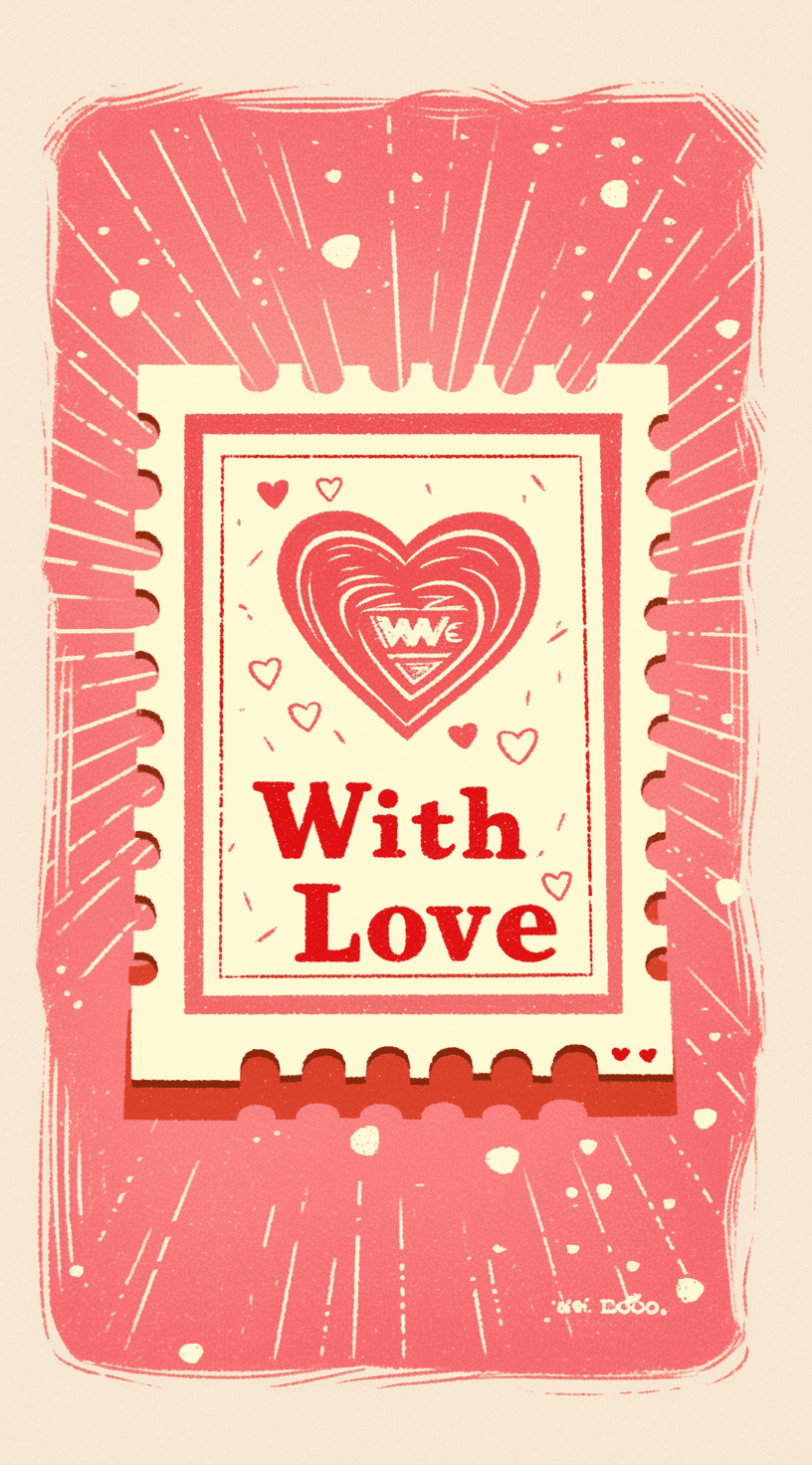 Sweet Cool Heart Groove original repeating artwork