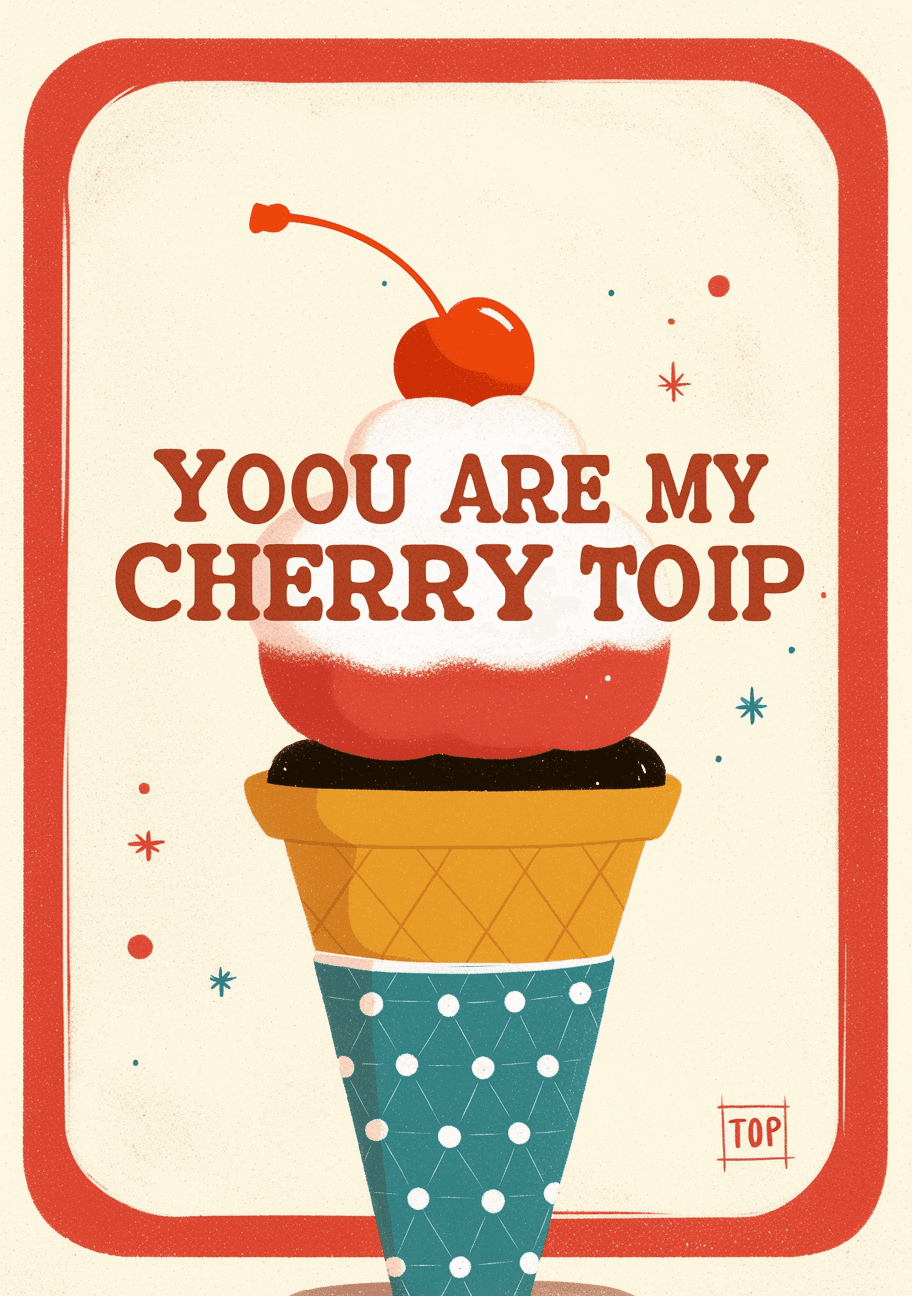 Sweet Cool Cherry Pals original repeating artwork