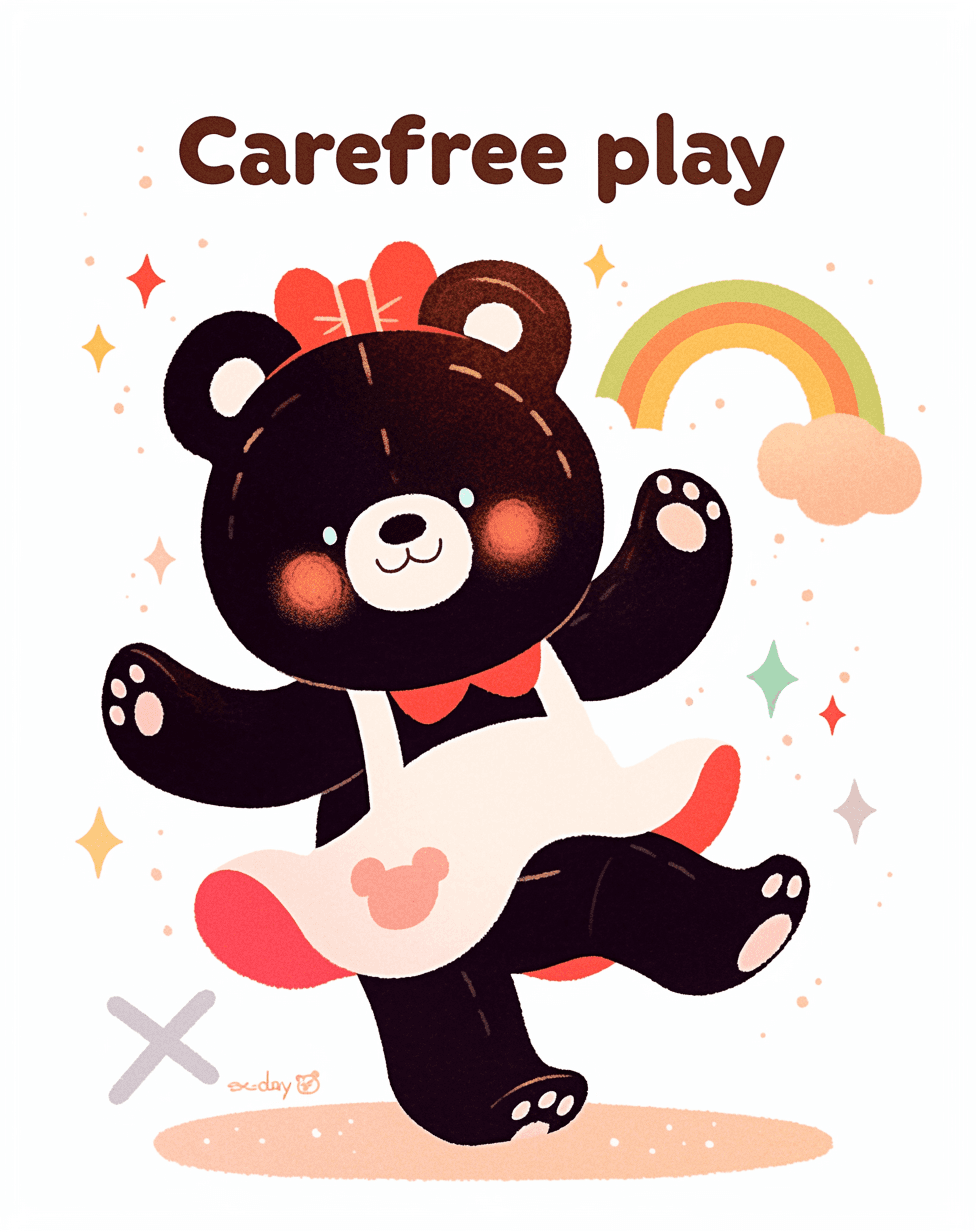 Sweet Cool Bear Squad original repeating artwork
