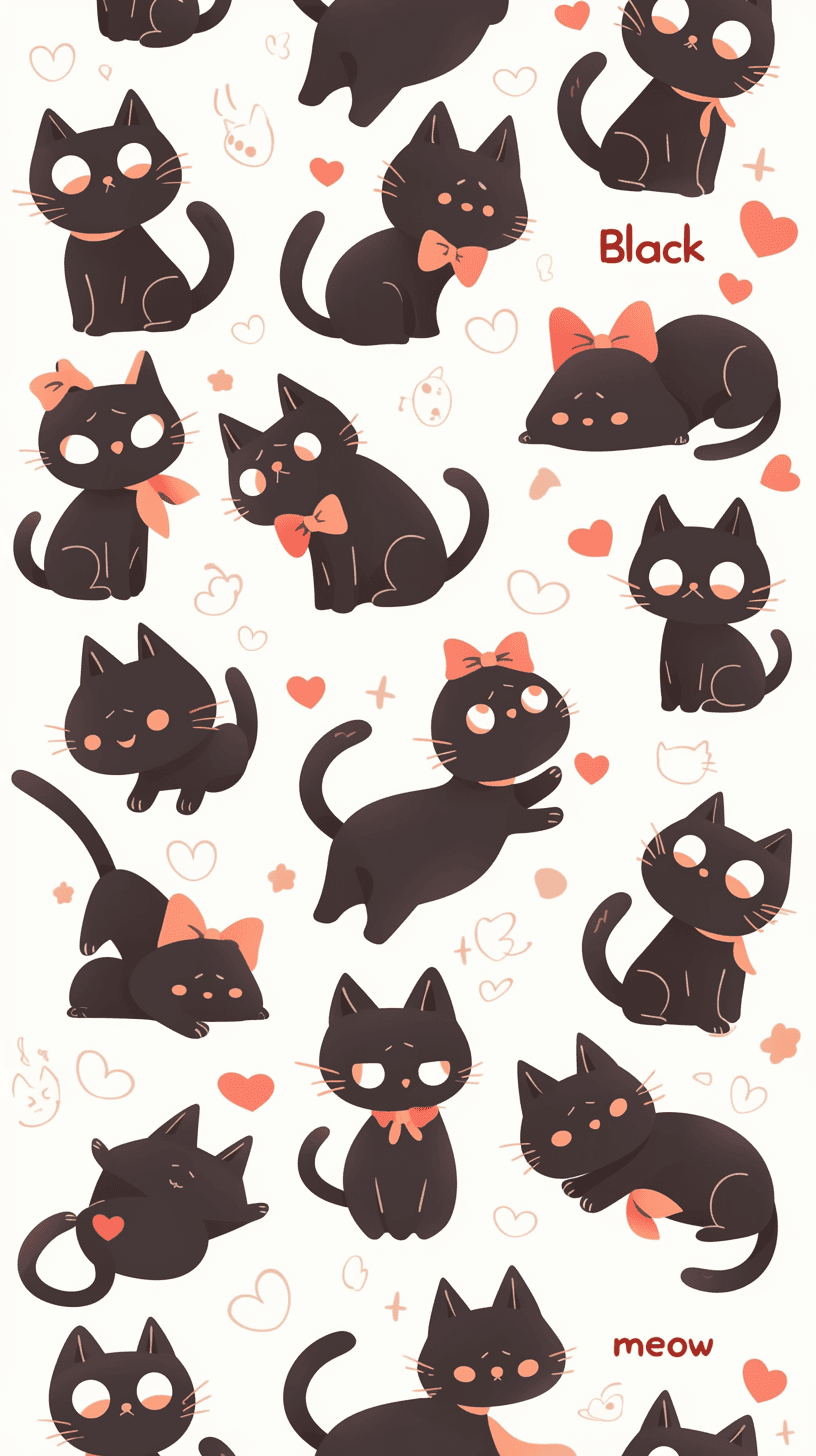 Cat East original repeating artwork