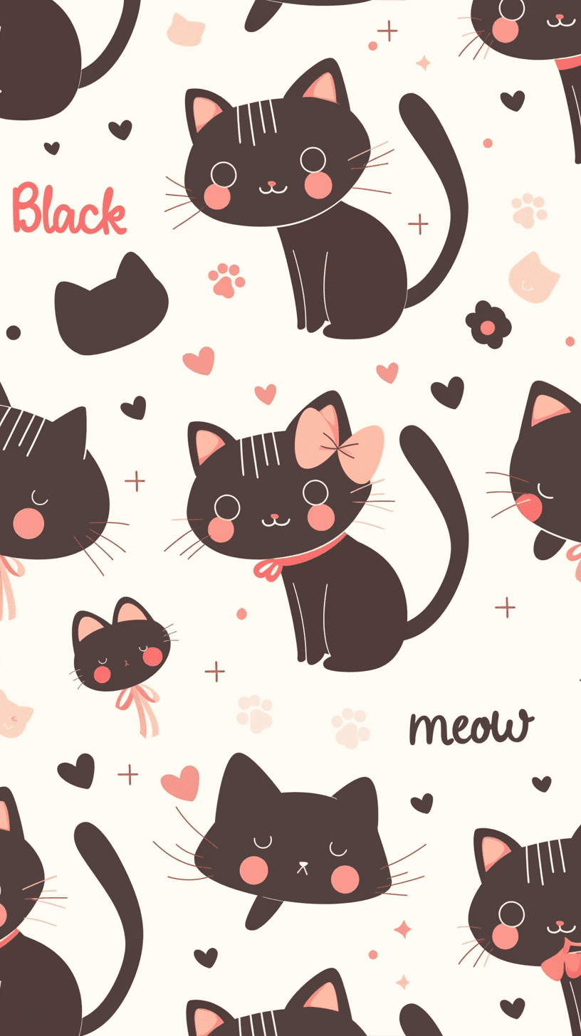 Cat Print original repeating artwork